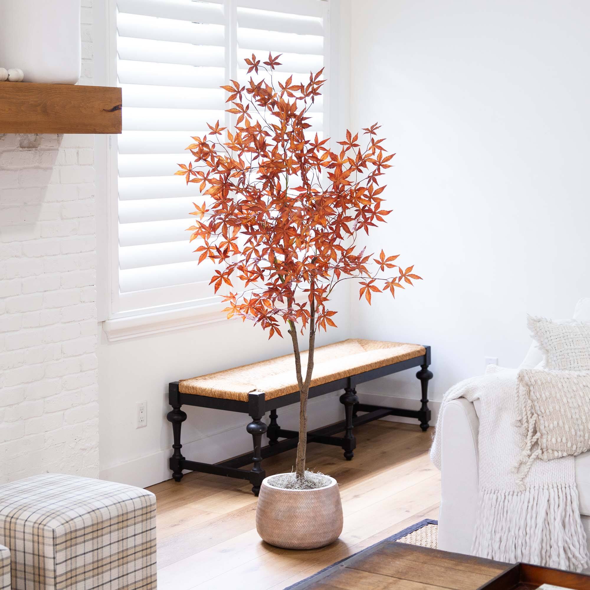 6ft. Orange Japanese Maple Artificial Potted Tree